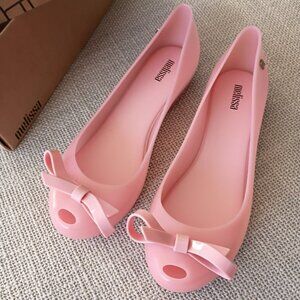 NWT Melissa Women's UltraGirl Bow III flat Pink Size US 8